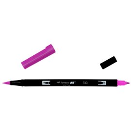 Маркер-кисть brush pen 743 ярко-розовый
